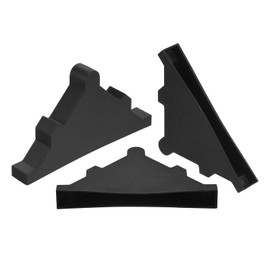 QUARKZMAN Pack of 10 Plastic Corner Protectors 10 x 95 mm Triangular Shape Glass Corner Protectors Cushions for Corner Protection of Glass, Mirrors, Tiles, Black