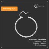 Arracada Facetada Plata .925 Tam 6 - 29 Mm Diámetro