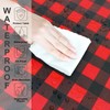 LIKAJON 6 Pack Red and Black Checkered Tablecloth, Red Plastic