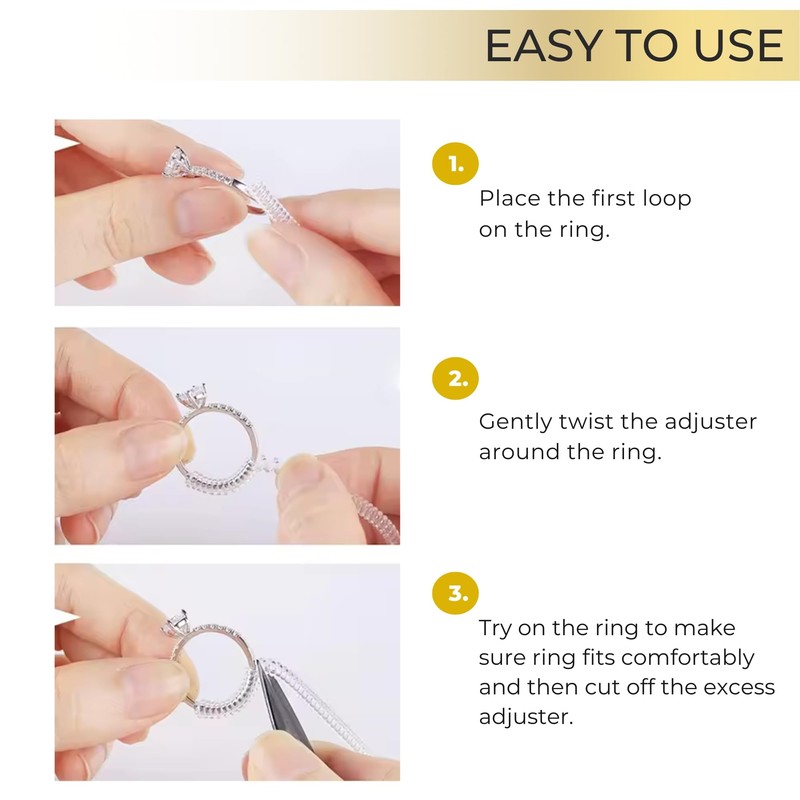 Ring Adjuster for Loose Rings - Ring Tightener - Invisible