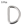 sourcing map 5pcs Metal D Ring 1.26"(32mm) D-Rings Buckle for