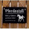 Horse Slate Sign Engraved - Horse Stable Gate & Doors