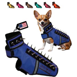 CoyoteVest SpikeVest Dog Harness Vest for Small Dogs, Reflective Dog Vest with Spikes to Shield Your pet from Coyotes, Raptor and Animal Attacks, Anti Hawk Vest, Made in USA(XS-Royal Blue)