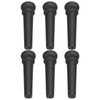 6pcs Ebony Acoustic Guitar Pins Pegs Guitar Parts Replacement Tool
