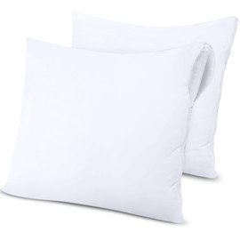 Utopia Bedding Waterproof Pillow Case 45 x 45 cm – Pack of 2 – Pillow Protectors with Zip