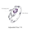 PRAYMOS June Birthstone Rings for Women 925 Sterling Silver Stackable