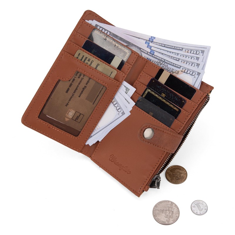 Wrangler Wallet for Women Leopard Print Women's Wallets Bifold Wallets,