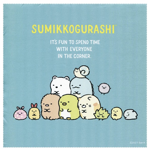 Pearl 20770 Glasses Wipe, Sumikko Gurashi, Green, Glasses Cloth, Minimax,