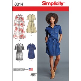 Simplicity 8014 Women's Shirt Dress Sewing Patterns, Sizes 16-24