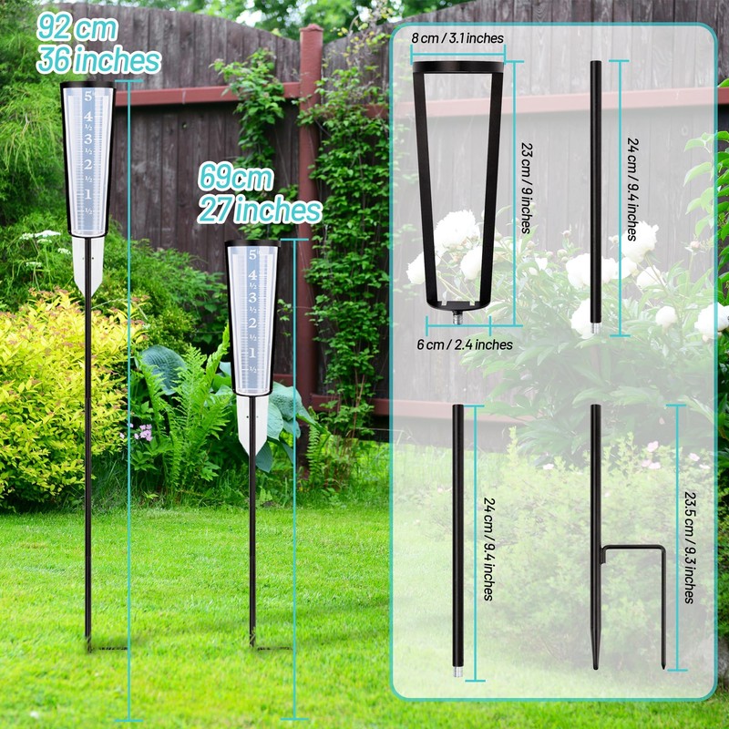 Outdoor Rain Gauge Stand for AcuRite 00850A3, Freestanding Mount for