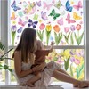 Window Stickers, Window Decoration Flowers, Window Stickers Spring Summer for