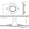 ledscom.de FERE Ceiling Mounting Frame Matt White (LED/Halogen/GU10/MR16/PAR16/50 mm) with