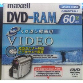 maxell ビデオカメラ用8cmDVD-RAM DRMH60.1P ホルダータイプ 両面2.8GB/60分