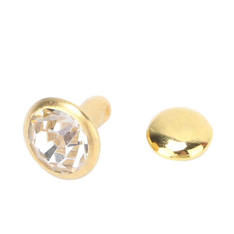 Pack of 50 Rhinestone Stud Earrings, Crystal Rivets, Rhinestone Diamond