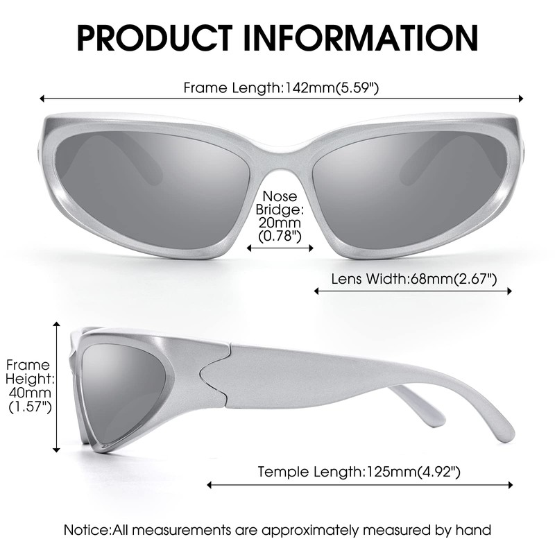 LIKSMU - anteojos de sol envolventes de moda para mujeres