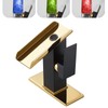 One Hole Bathroom Faucets LED Waterfall Spout Black and Gold