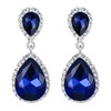 EVER FAITH Women's Austrian Crystal Wedding Tear Drop Dangle Earrings