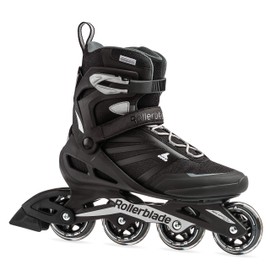 Rollerblade Zetrablade Men's Adult Fitness Inline Skate, Black and Silver, Performance Inline Skates , 9