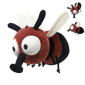 AQCQDQ Cuddly Toy, Fly Plush Toy, Ugly Cuddly Toy, Insects Animals, Soft Toy, Plush Toy, Small Stuffed Toy, Gift for Friends and Children (1 x Red)
