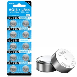 jixik 10pcs LR44 Batteries AG13 Button Cell Battery 1.5V 357 303 SR44 LR1154 Button Coin Batteries G13 L1154 Battery for Watch Remote