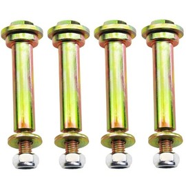 4 Pack Deck Wheel Bolts and locknut kit Compatible with Exmark Lawn mowers 103-3168 103-4051 1-603299 1-603602 PL7540 225-205,More 5/8" bore Wheel