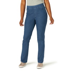 Chic Classic Collection Women's Easy-Fit Elastic-Waist Pant, Mid Shade, 10 Petite