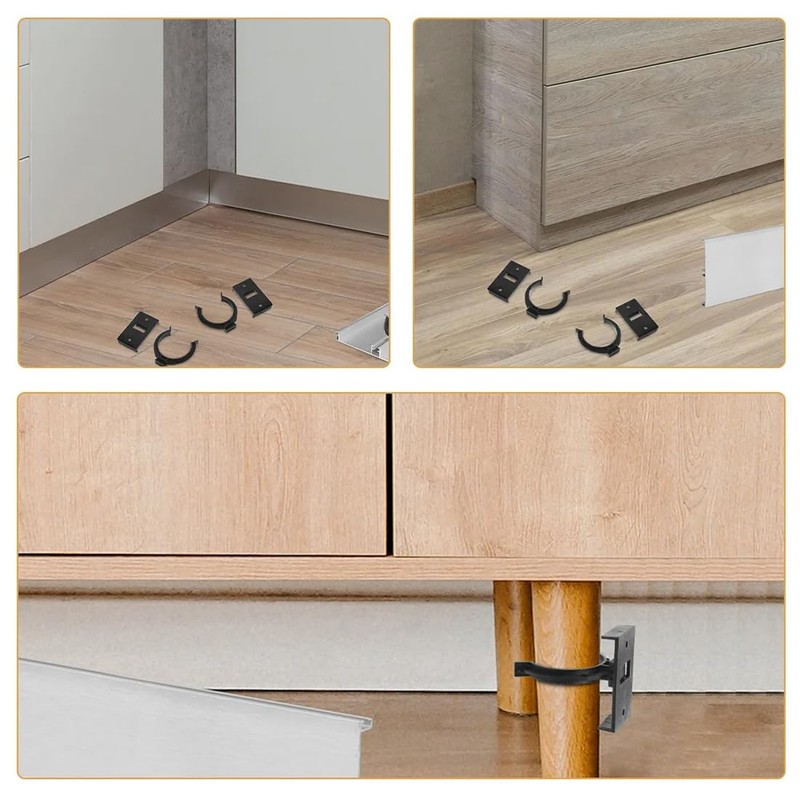 XPEX Kitchen skirting board clips, strip clips for skirting board,
