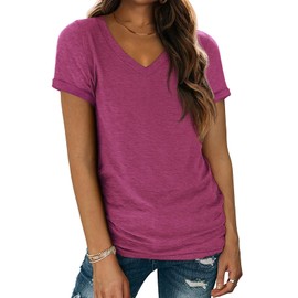 Womens Tops Basic Tees t-Shirts Trendy Fashion Cruise Comfy Workout Casual Summer Outfits Spring Clothes 2025 Purple Beach