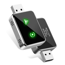 GZLJIEYP Wireless CarPlay Adapter for IPhone, 2025 Upgrade 2-in-1 CarPlay & Android Auto Adapter, Mini Size Converts Wired to Wireless Car Play with USB & Type-C, Plug and Play, Stable Control & No Delay