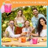 Funnymoom 16 Pack 32 oz Plastic Rum Buckets for Drinks