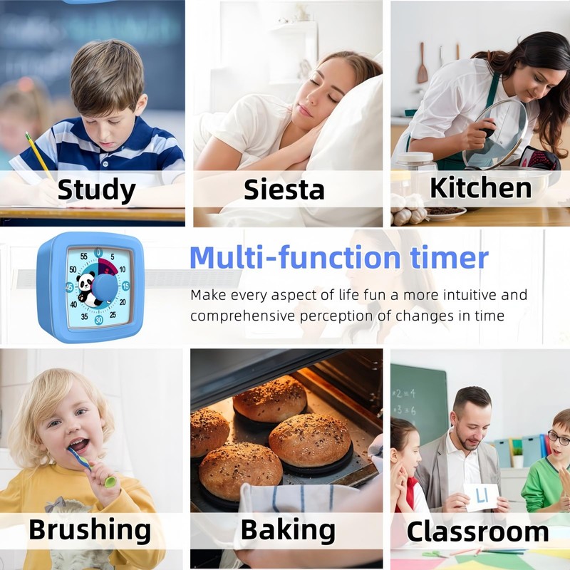Visual Timer for Kids and Adults, 60-Minute Countdown Timer for