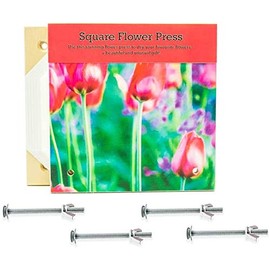 Peakdale Flower Press, Spring DELUXE Square 149mm x 149mm Wooden Flower Press
