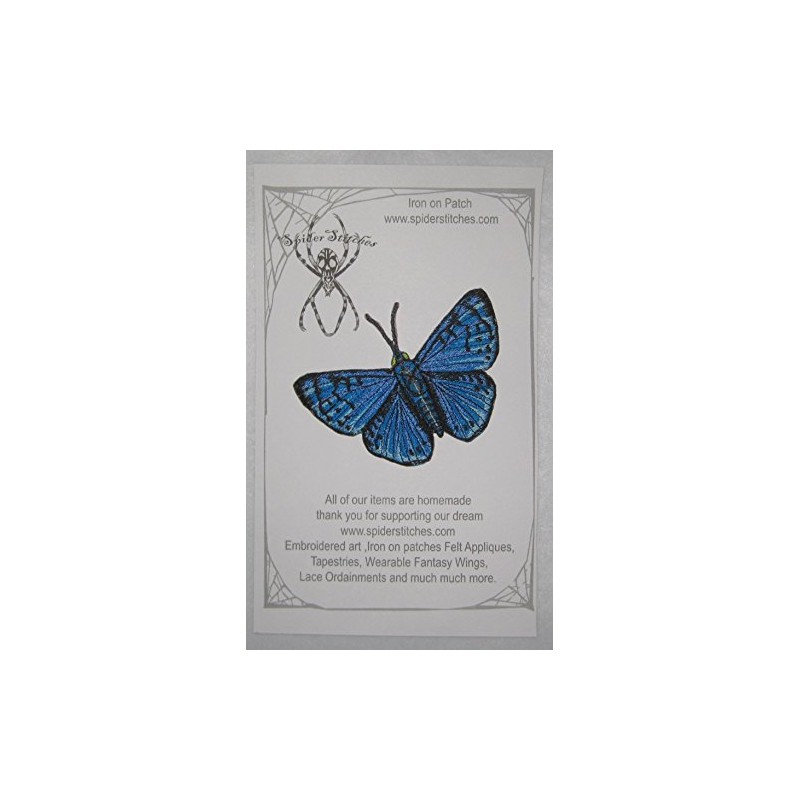 Blue Metalmark Butterfly Lasaia Sula Iron on or Sew on