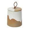 Bloomingville Stoneware Canister with Leather Loop Food Storage, 3" L