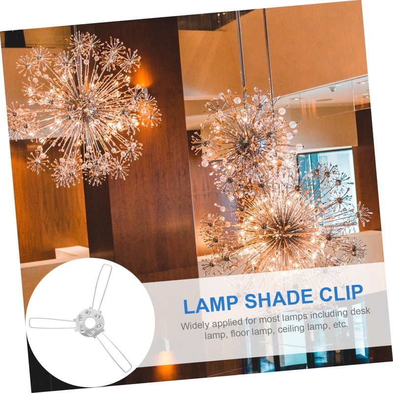 COHEALI 20pcs Lampshade Fixators Durable Spring Clips for Pendant and