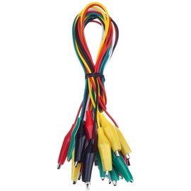 10Pcs Alligator Clips Electrical, 5-Color 13.7inch Test Leads with Testing Probes, Stamping Jumper Wires for Electrical Testing, Circuit Connection, Experiment (10)