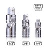 3PCS Universal Joint Socket Set, Chrome Vanadium Steel Swivel Socket