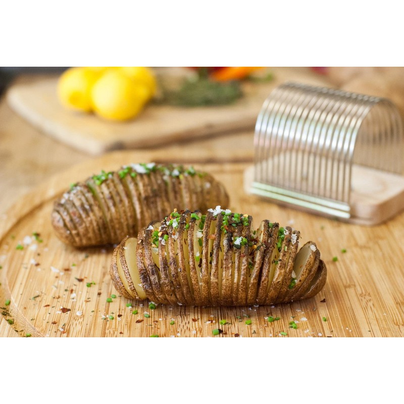Hasselback Potato Slicing Rack Cutter Onion and Tomato Slicing Rack