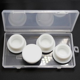 BOPOREAE 4 Pcs 34.8 mm Silicone Rubber Plug for 33.8-34.8 mm/1-5/16-1/3/8 in Round Holes, Waterproof T Type Rubber Stoppers, Soft Flexible Seal Tube Pipe End Caps Inserts Bathtub Jet Covers, White