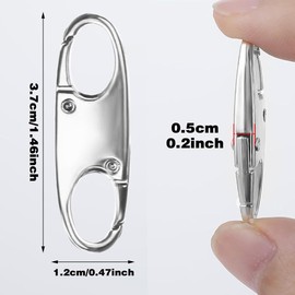 6 PCS Zipper Clip Theft Deterrents, Double Zipper Pull Replacements - Secure Your Belongings (Silver)