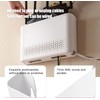 Wall Mounted WiFi Router Storage Box, White ABS Router Organizer