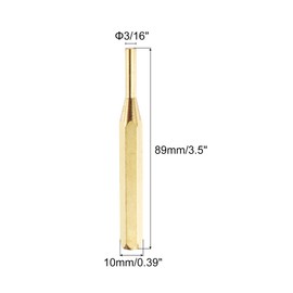 HARFINGTON Brass Punch 3/16" Non-marring Drive Pin Punch Cylindrical Alignment Punches for Watch Repair Jewelry and Craft