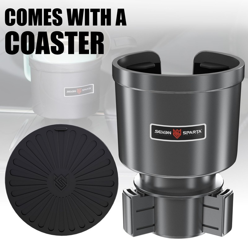 Upgraded Car Cup Holder Expander Adapter with Offset Adjustable Base,