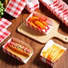 Havawish 120 Pack Checkered Hot Dog Trays Disposable Corn Dogs