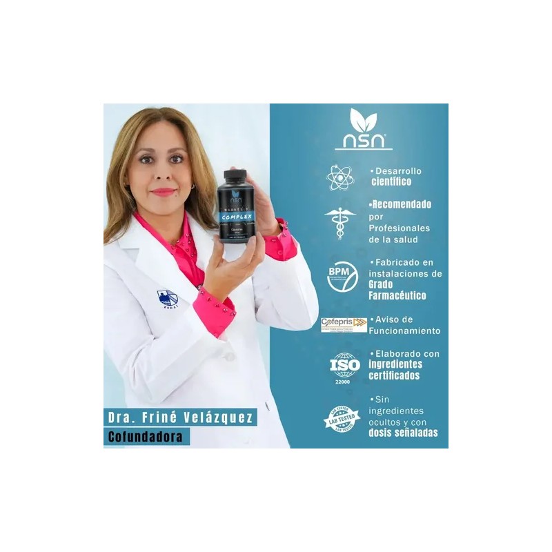 Nsn Magnesio Complex | Citrato Y Gluconato | 550 Mg