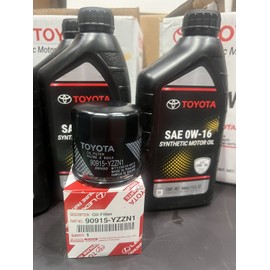 Toyota Synthetic Motor Oil SAE 0W-16 Fit Toyota/Lexus Genuine 5 Qts With Oil Filter Set