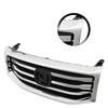 Partsflow Front Upper Grille Grill Assembly Chrome Trim Silvery And
