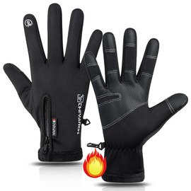 AGLSLYB Waterproof Gloves Men Women Winter Warm Touch Screen for Cycling Running Fishing Driving Hiking Skiing Cold Weather