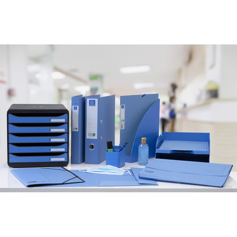 Exacompta - Ref 33122E - Clean'Safe 2-Flap Folders - Suitable