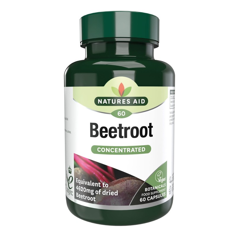 Natures Aid Organic Beetroot 4620mg 60 Capsules (Pack of 3)
